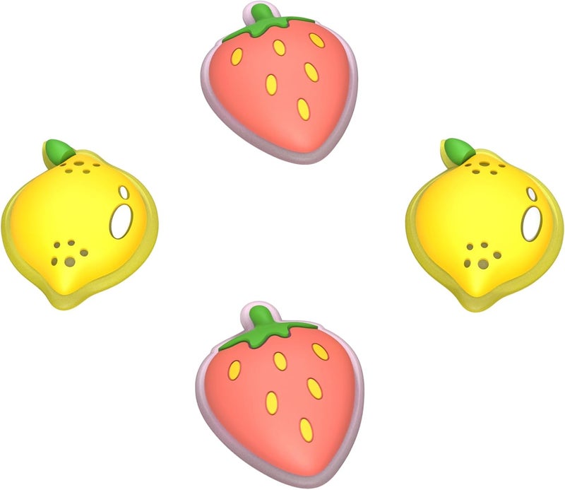 playvital Joystick Caps for Nintendo Switch, Thumbstick Grips for Switch Lite, Analog Cover for OLED Joycon Thumb Grip Caps - Lemon & Strawberry - Image 1